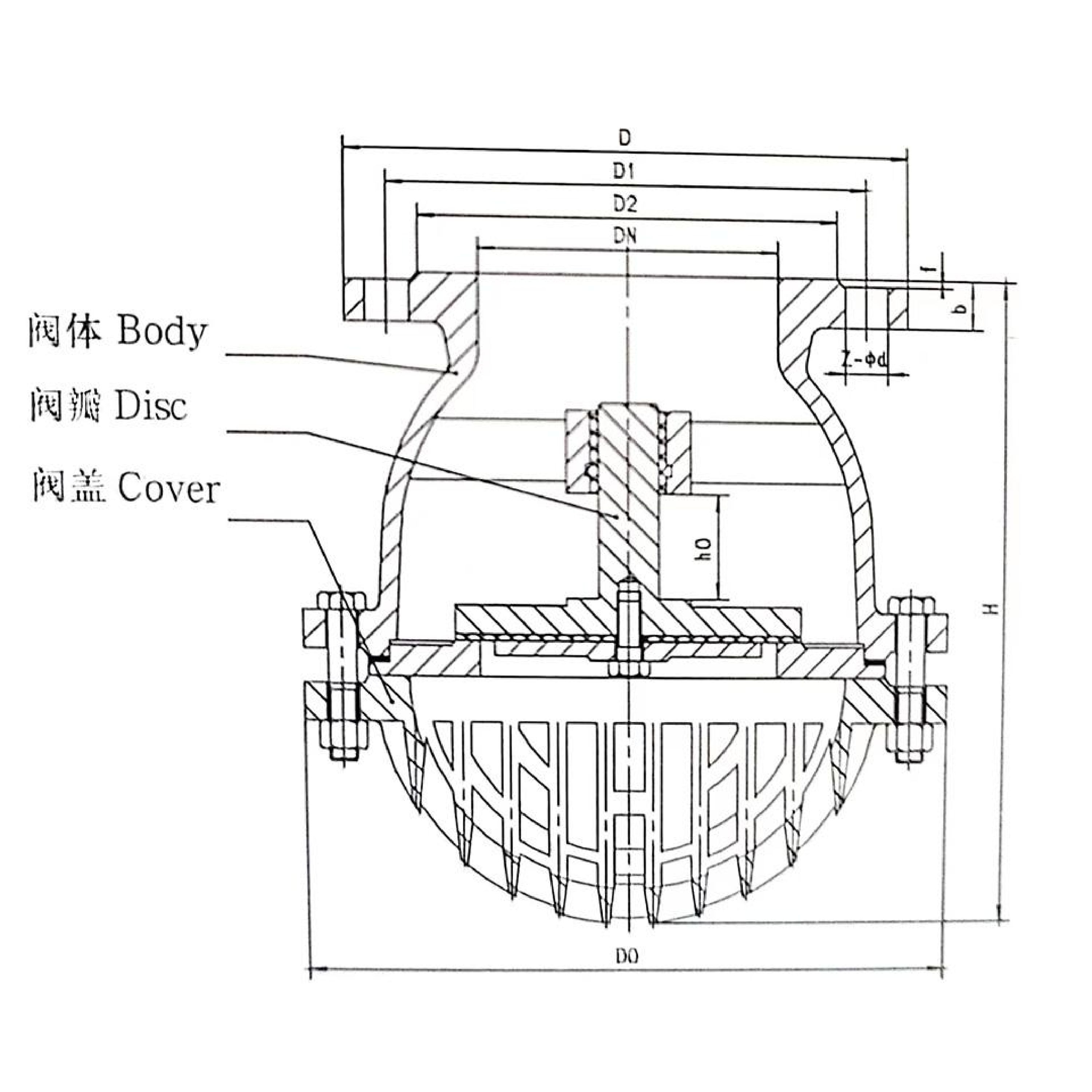 Cast iron lift foot valve – ZCCN-Valve, Industrial Valve Manufacturer ...